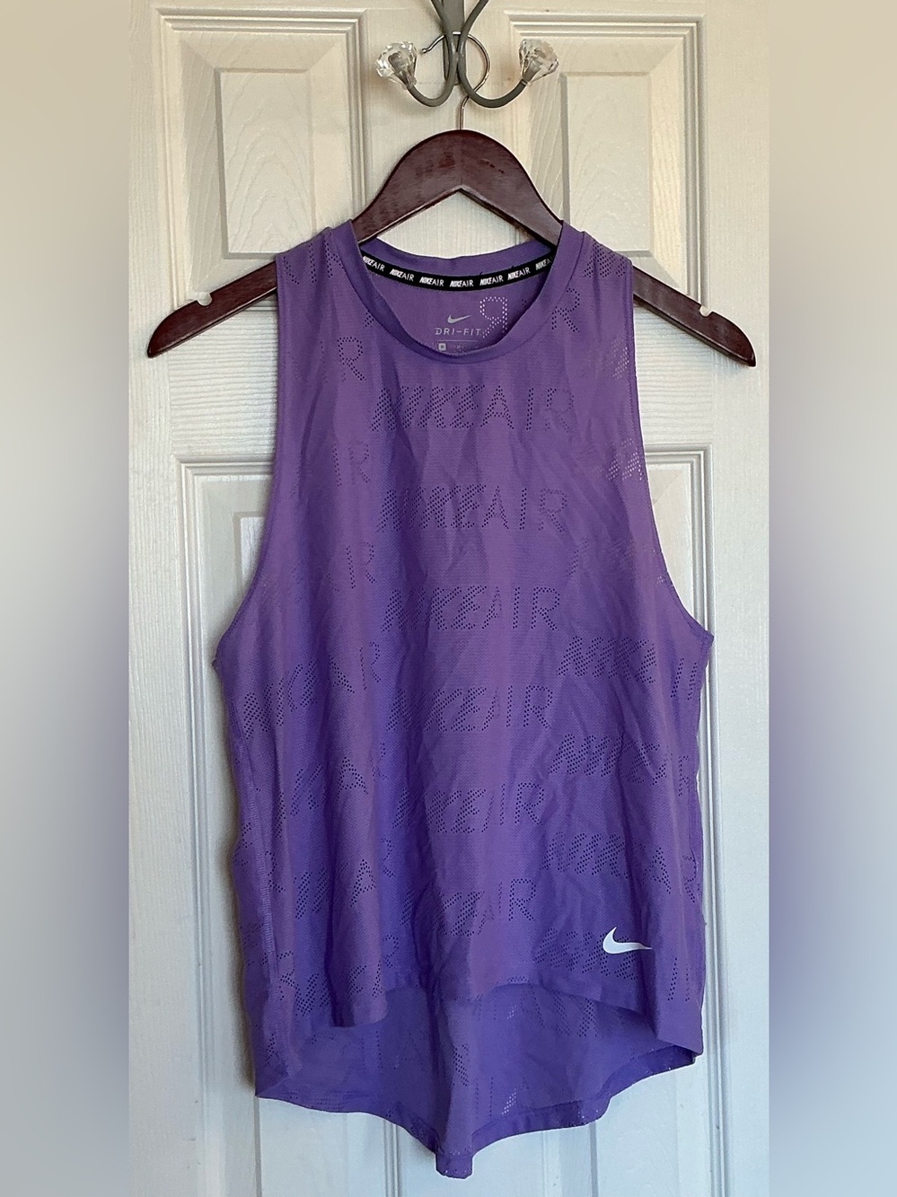 Nike Dri-FIT Tank Top Womens M Purple Nike Air Mesh Racerback Athletic Running